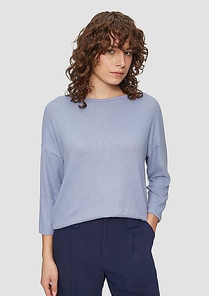 QS 3/4-Arm-Shirt Weiches Shirt aus Viskosemix in Melange-Optik günstig online kaufen