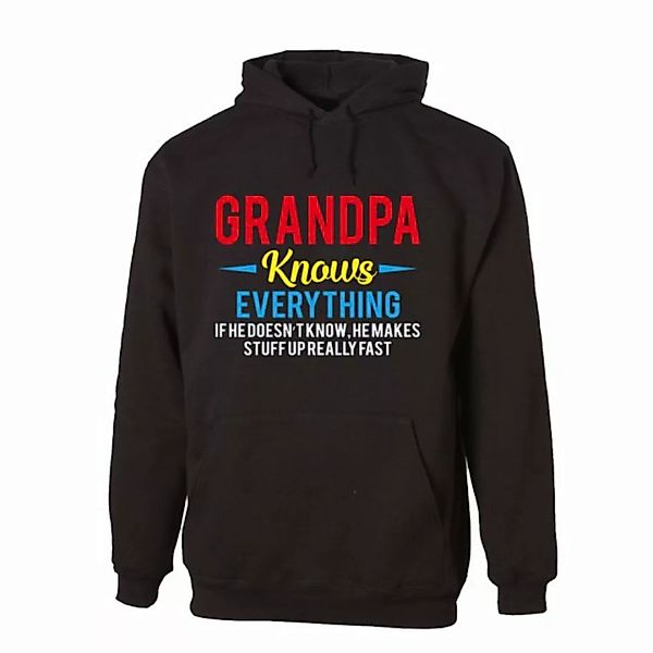 G-graphics Hoodie Grandpa knows everthing Unisex, mit Frontprint, mit Spruc günstig online kaufen