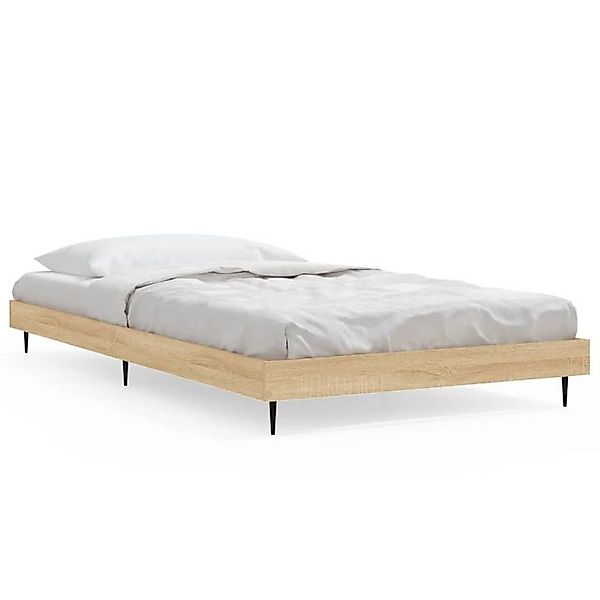 vidaXL Bettgestell, Bettrahmen Sonoma-Eiche 90x200 cm Holzwerkstoff günstig online kaufen