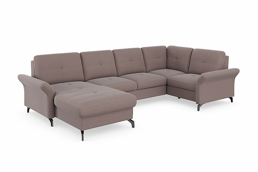 PLACES OF STYLE Wohnlandschaft "Calando U-Form" wahlweise mit Bettfunktion, günstig online kaufen