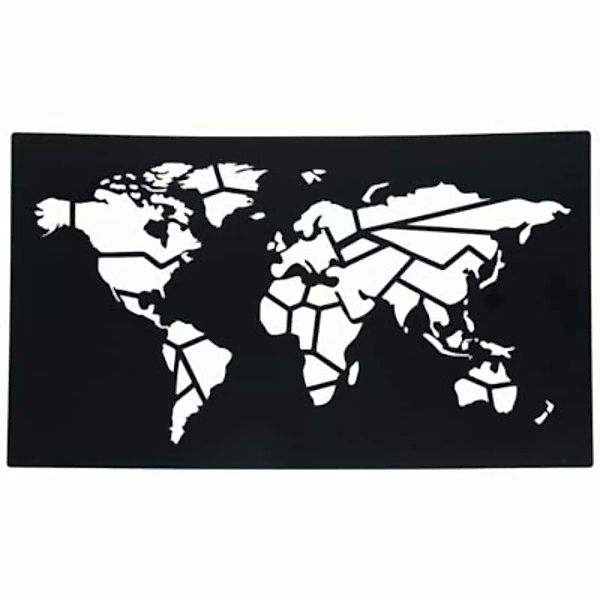 Hansmeier Weltkarte aus Metall   Weltkarte schwarz günstig online kaufen