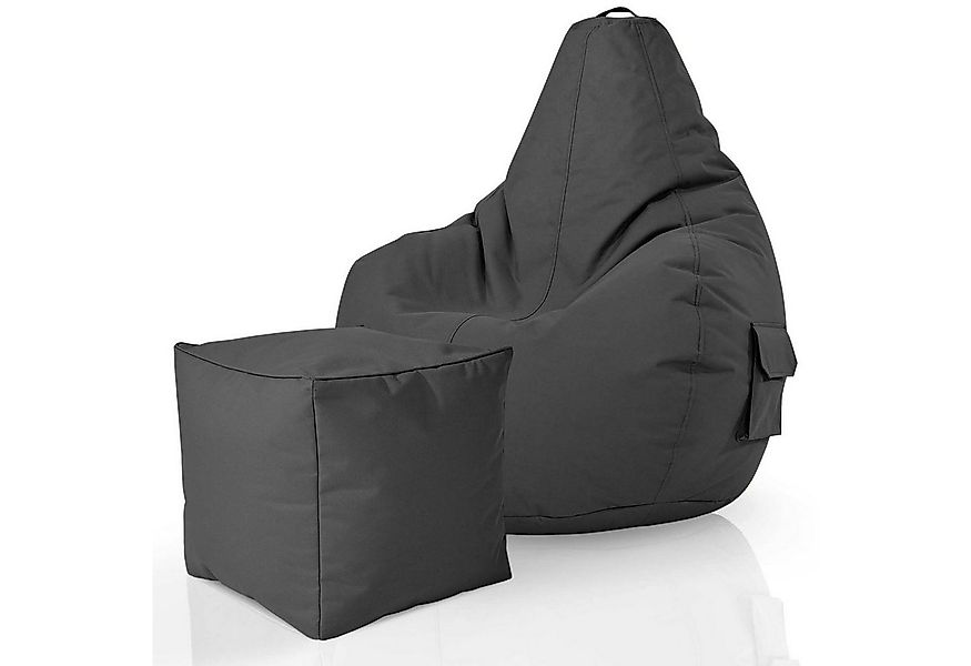 Green Bean Sitzsack Gaming Sitzsack + Hocker Cozy+Cube (2er Set Sitzsack + günstig online kaufen