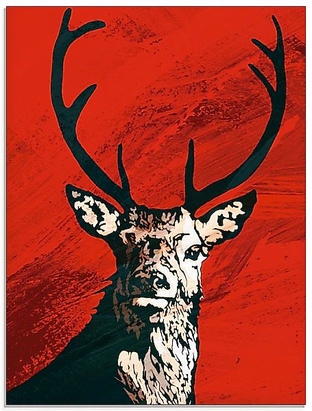 Artland Glasbild »Hirsch« Wildtiere 1 Stk. tlg. in verschiedenen Größen günstig online kaufen