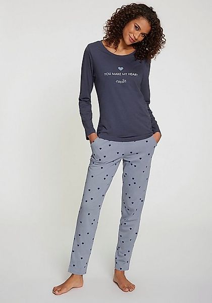 Vivance Dreams Pyjama (2 tlg) mit süßem Schrift-Aufdruck günstig online kaufen