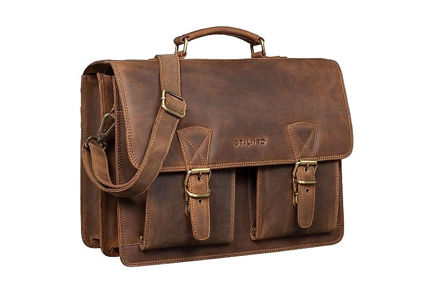 STILORD Aktentasche "Jeffrey" Lehrertasche Aktentasche Leder günstig online kaufen
