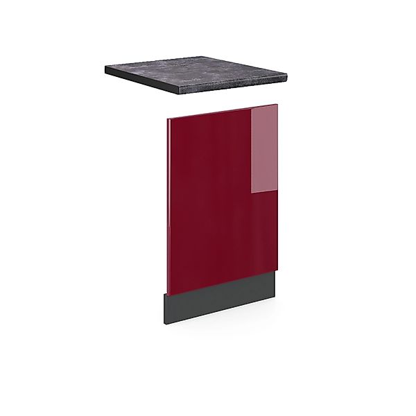 Vicco Frontblende R-Line Geschirrspüler Fronttür Rot/Anthrazit 45 cm AP Ant günstig online kaufen