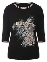 Leicht tailliertes Rundhals-Shirt BASLER schwarz günstig online kaufen