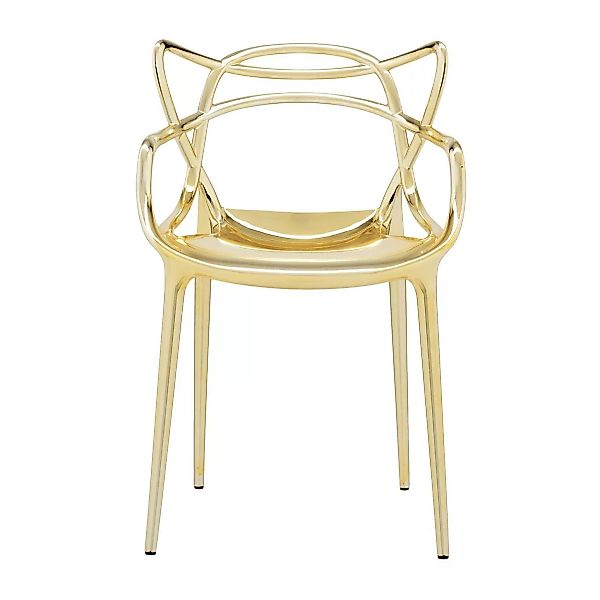 Stapelbarer Stuhl Masters plastikmaterial gold / metallic - Kartell - Gold günstig online kaufen