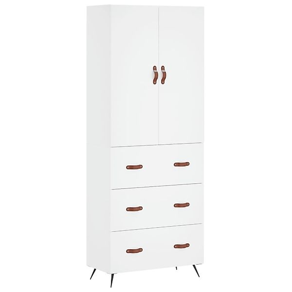 vidaXL Highboard Weiß 69,5x34x180 cm Holzwerkstoff 3195819 günstig online kaufen