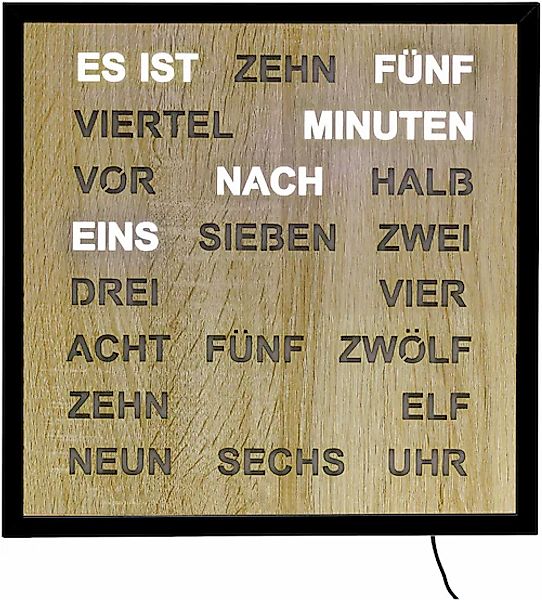 AMS Wanduhr (Quarzuhr, Digitaluhr, Wohnzimmer, Esszimmer, günstig online kaufen
