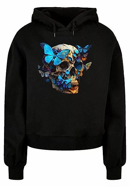 F4NT4STIC Kapuzenpullover "Totenkopf Schmetterling", Print günstig online kaufen