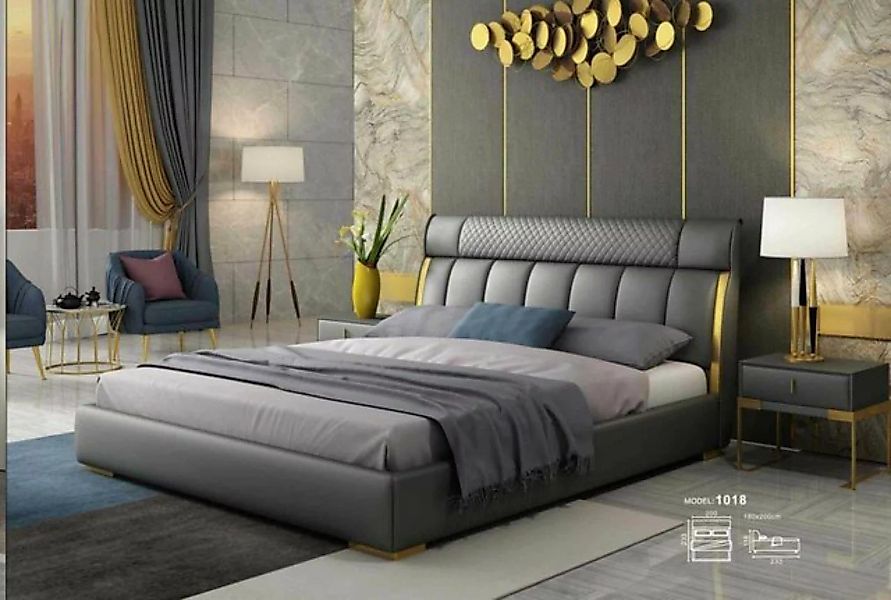 JVmoebel Bett, Bett Polster Design Luxus Metall Doppel Hotel Betten Schlafz günstig online kaufen