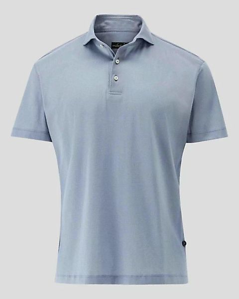 Jersey-Poloshirt mit Mikrodruck aus Swiss Cotton günstig online kaufen