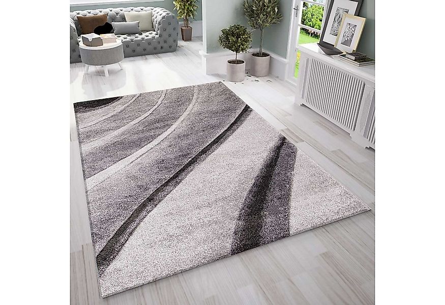 Vimoda Teppich Teppich Wohnzimmer Designer & Modern Wellen Motiv in 4 Farbe günstig online kaufen
