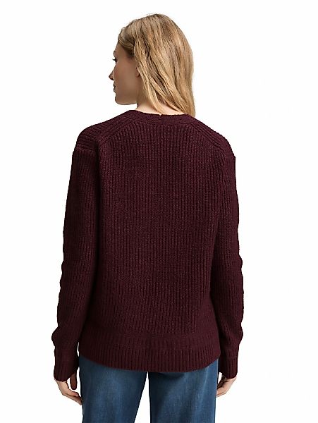 TOM TAILOR Strickpullover mit Rippstruktur günstig online kaufen