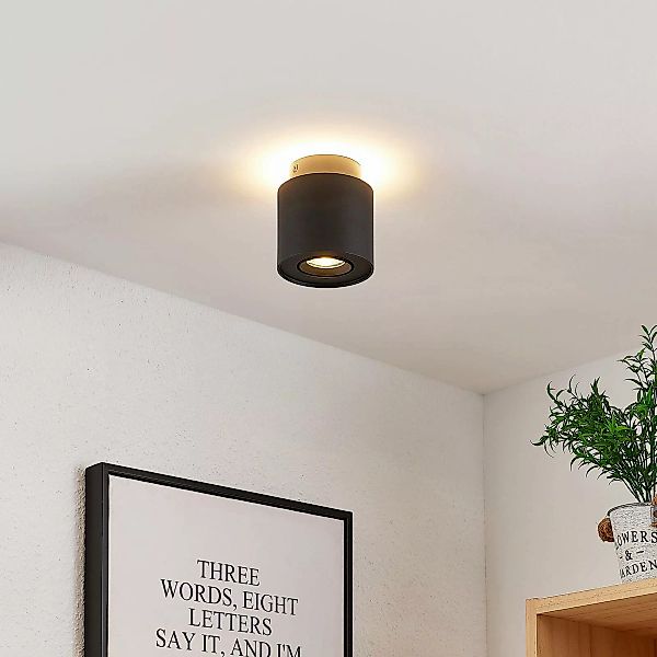 Arcchio Deckenlampe Walisa, Ø 10 cm, schwarz, Aluminium günstig online kaufen