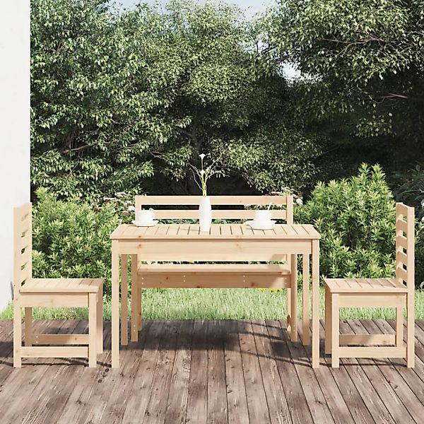 Vidaxl 4-tlg. Garten-essgruppe Massivholz Kiefer günstig online kaufen