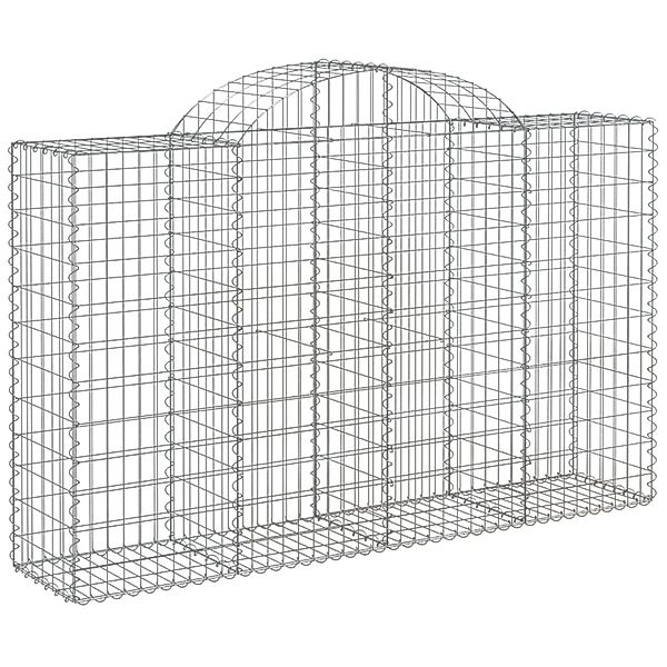 vidaXL Gabionen mit Hochbogen 5 Stk 200x50x120/140cm Eisen 1669114 günstig online kaufen