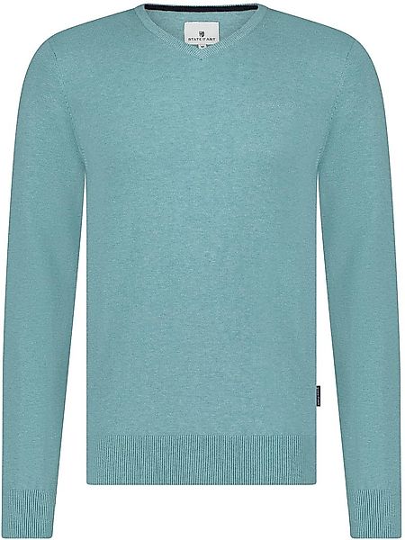 State Of Art Pullover mit V-Ausschnitt Himmelblau - Größe 3XL günstig online kaufen