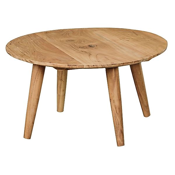 KADIMA DESIGN Couchtisch Runder Holz-Kaffeetisch aus Akazie, 75cm, Stabil & günstig online kaufen