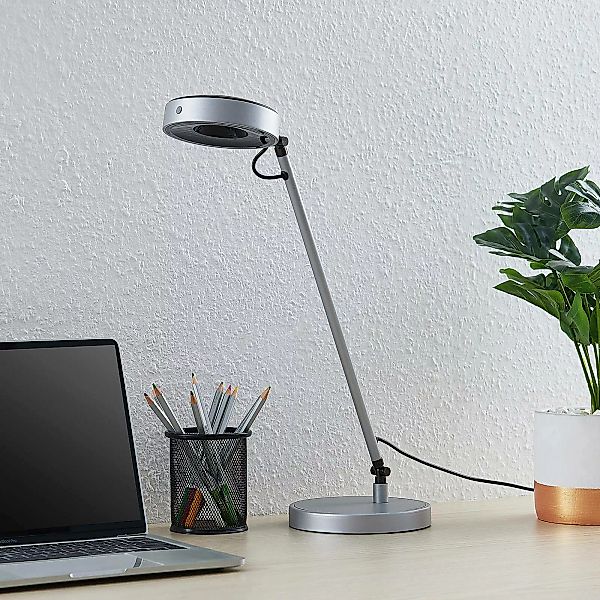 Lucande Vilana LED-Schreibtischlampe, silber günstig online kaufen