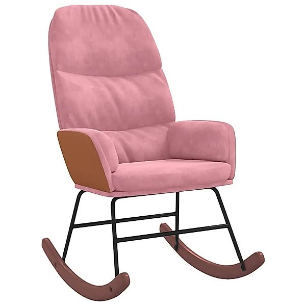 vidaXL Schaukelstuhl Rosa Samt 4102625 günstig online kaufen