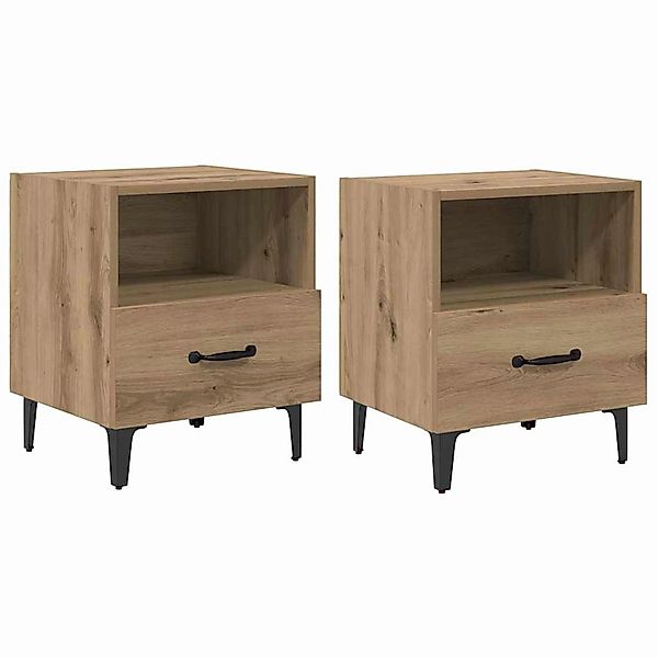 vidaXL Nachttisch 2 Stk Artisan-Eiche 40 x 35 x 47,5 cm Holzwerkstoff 88060 günstig online kaufen
