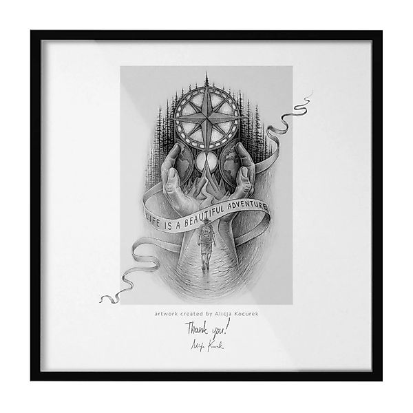 Tulup Bilderrahmen Foto Bilderrahmen 50x50 cm Schwarz Bilderrahmen Bilderra günstig online kaufen