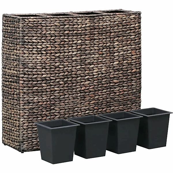 vidaXL Garten-Hochbeet mit 4 Töpfen Wasserhyazinthe Braun 660491 günstig online kaufen