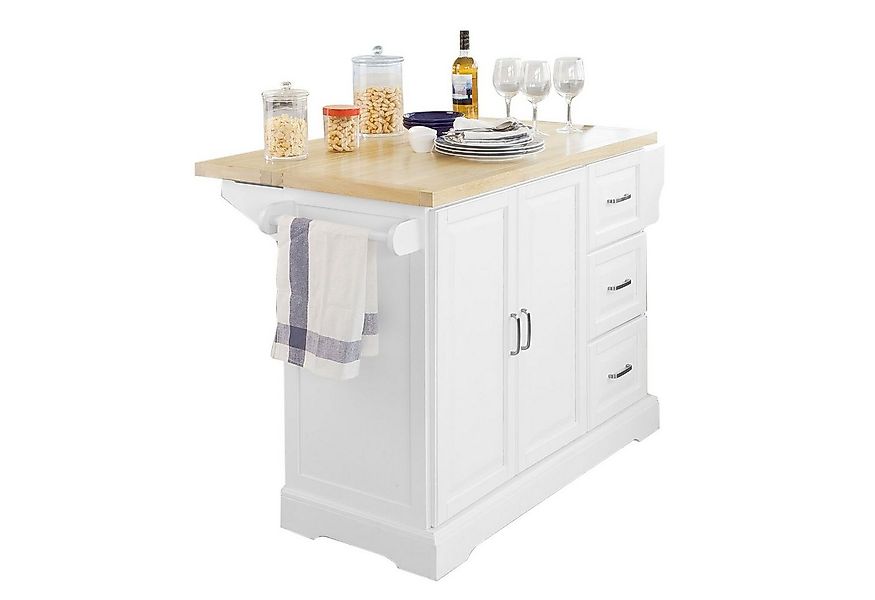 SoBuy Küchenwagen FKW41, Kücheninsel auf Rollen, Servierwagen Rollwagen Bar günstig online kaufen