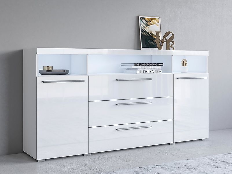 INOSIGN Sideboard India,Breite 182cm moderne Anrichte 2Türen,3 Schubladen, günstig online kaufen