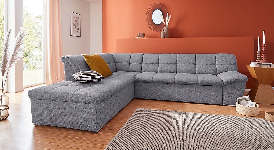 DOMO collection Ecksofa "Lagoa L-Form", wahlweise mit Bettfunktion, frei im günstig online kaufen