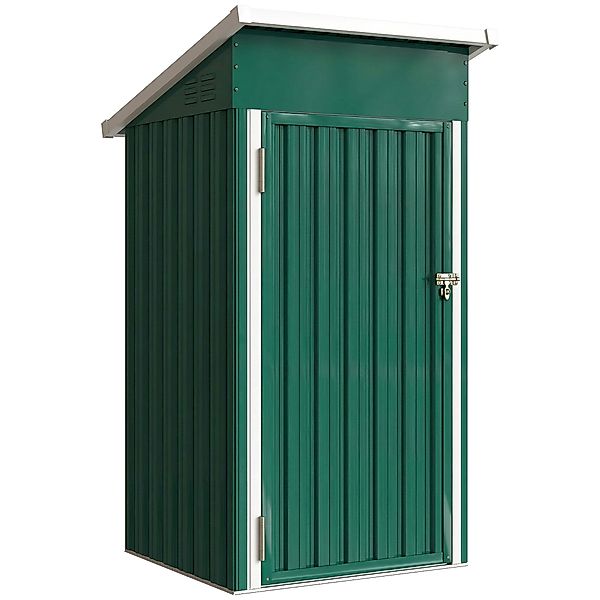 Outsunny Gartenschuppen für Außen 0,74 m², 107,5x91x185 cm, Metall-Gartensc günstig online kaufen