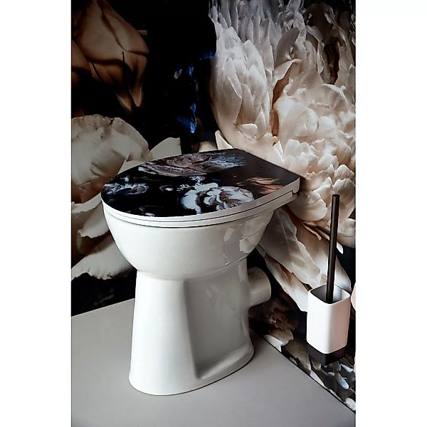 WENKO Premium WC-Sitz Peony mit Relief, aus antibakteriellem Duroplast, mit günstig online kaufen