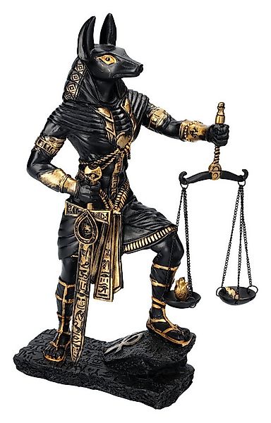 Figuren Shop GmbH Dekofigur Anubis Figur mit Waage fällt Urteil schwarz - Ä günstig online kaufen