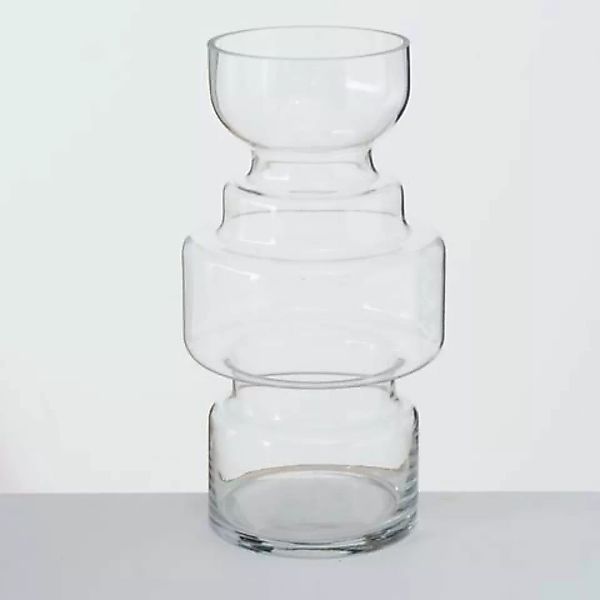 Boltze Vasen Brooke Vase klar 30 cm (grau) günstig online kaufen