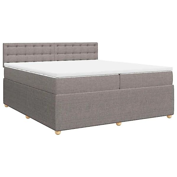 vidaXL Boxspringbett mit Matratze Taupe 200x200 cm Stoff 3289881 günstig online kaufen