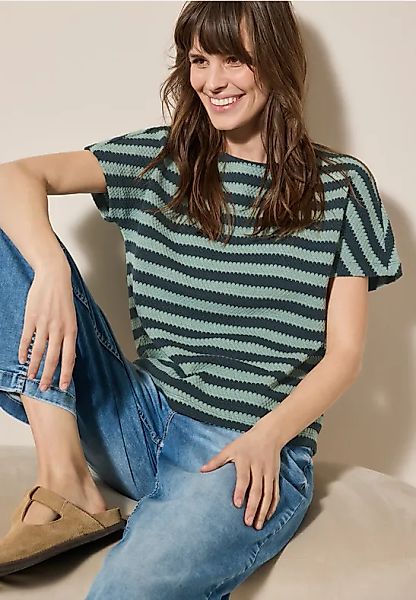 Gestreiftes Strukturshirt günstig online kaufen