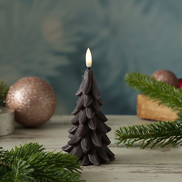 MARELIDA LED-Kerze Tannenbaum Weihnachtsbaum Baumform Echtwachs günstig online kaufen