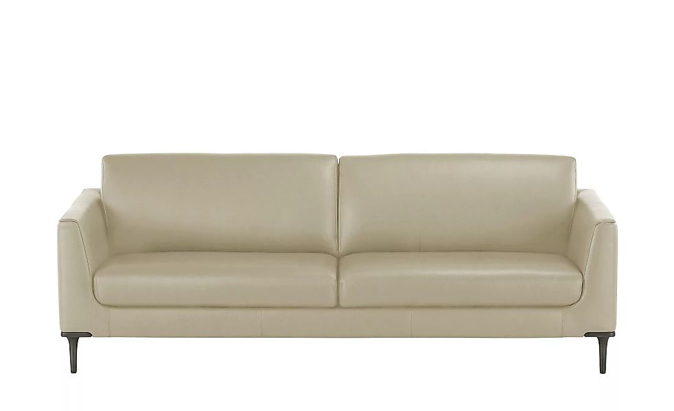 Ledersofa - beige - 231 cm - 85 cm - 92 cm - Polstermöbel > Sofas > 2-Sitze günstig online kaufen