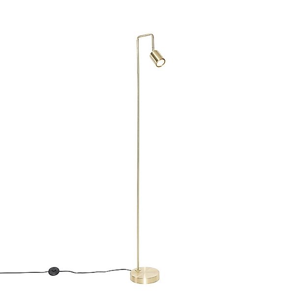 Qazqa Stehlampe Java, ohne Leuchtmittel, GU10, Gold/Messing, Modern, Stahl, günstig online kaufen
