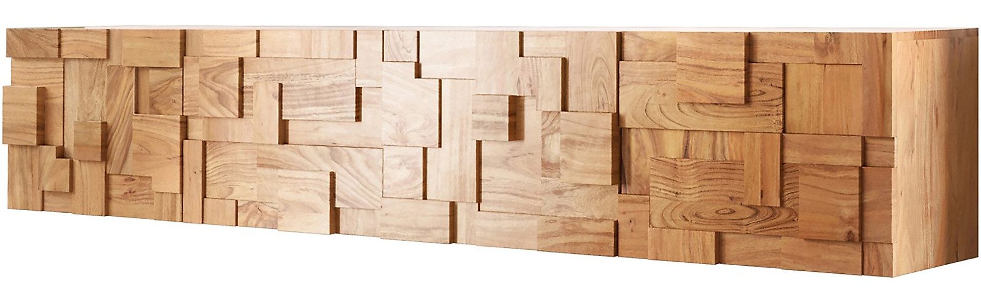 DELIFE Lowboard Puzzle, Akazie Natur 220 günstig online kaufen