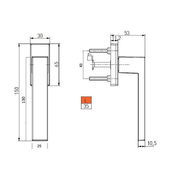 MS Beschläge Fenstergriff Aluminium Fenstergriff moderner günstig online kaufen
