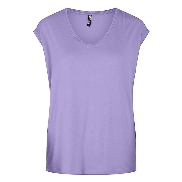 Pieces Billo Einfarbiges T-shirt Mit Kurzen Ärmeln M Lavender günstig online kaufen