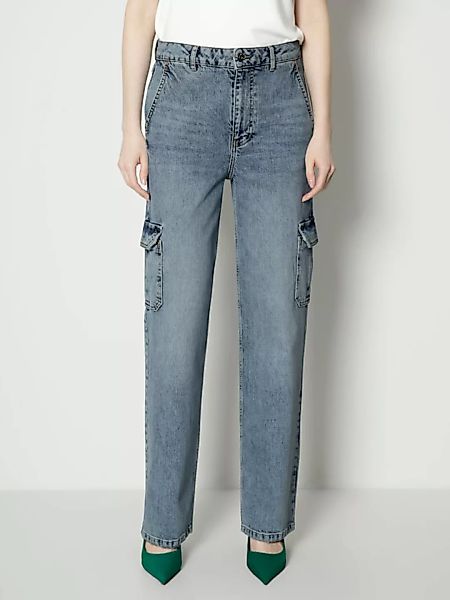 Jeans im Cargo Style OUI Blue denim günstig online kaufen
