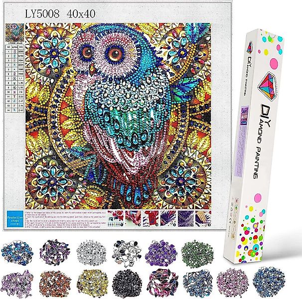 LA CUTE Malen nach Zahlen 5D Diamond Painting Eule Volldiamant Set DIY Bast günstig online kaufen