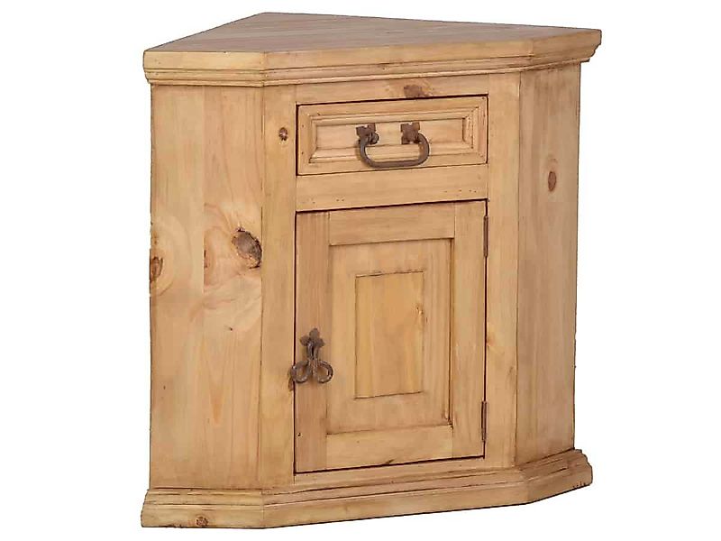 MiaMöbel Eckschrank Mexico aus massivem Pinienholz Honig günstig online kaufen