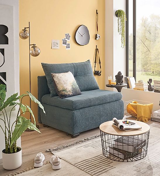 ED EXCITING DESIGN Schlafsofa "Charlie", Schlafsessel mit Bettkasten & 1 Rü günstig online kaufen