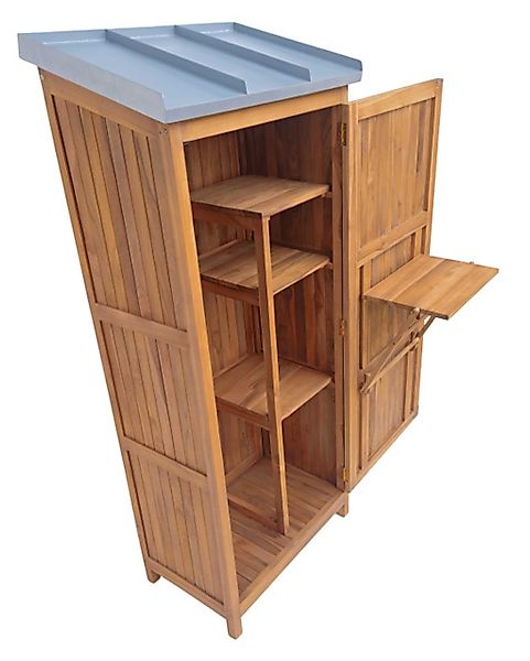 MR.DEKO Garten-Geräteschrank Swansea Teak 192 x günstig online kaufen