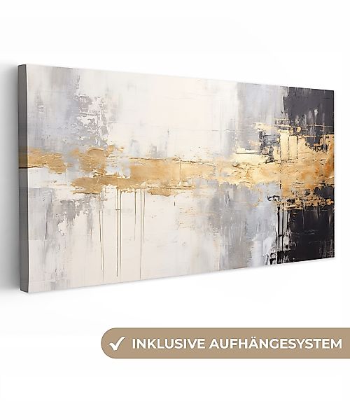 OneMillionCanvasses® Leinwandbild Panorama Gold - Luxus günstig online kaufen